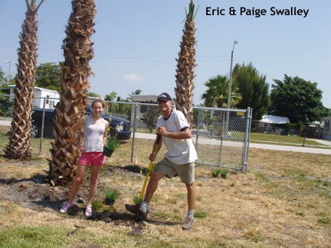 Eric and Paige Swalley planting